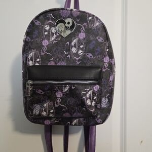 Spencers Exclusive Disney Purple/black Nightmare Before Christmas Mini Backpack